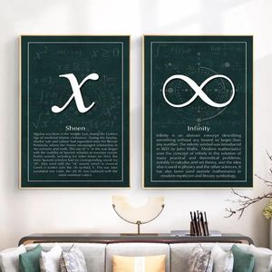 Math Poster Art Print Maths Educational Posters Print Infinity Calculus Mathematics Canvas Painting Wall Art Classroom Mathematician Decor No Frame Wo6