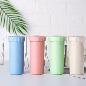 Creative Wheat Cup Straw Handy Cup Wheat Cup Present Cup Gratis logotyp Annonsera tryckplast Cup
