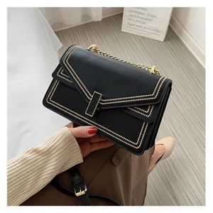 Fashion Chains Square Women Shoulder Bags Designer Handbags Luxury Pu Leather Crossbody Messenger Bag Lady Small Flap Female Sac C233H