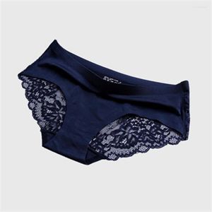 Frauenhöfen sexy Frauen Spitze Unterwäsche Seamless Hohlauslöser Low Rise Female Seiden Homewear Intiamtes Komfort Lady Dessous Dessous