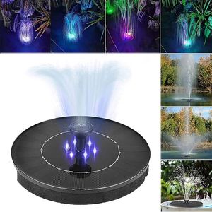 Garden Decorations Mini Solar Water Fountain Pool Waterfall Decoration Outdoor Bird Bath Powered Floating Courtyard 230814