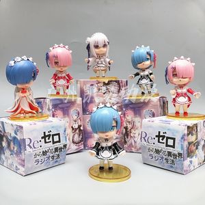 Blind Box re Life em um mundo diferente de zero rem ram caixa misteriosa atacado beleza garota anime figura modelo decoração ornament gi 230812