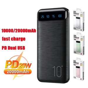 Portable Power Bank 10000mAh Mini Extern batteriladdare 2.1A Snabb Poverbank -telefonladdare för smart mobiltelefon