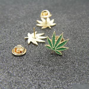 Pins Brooches Tree Leaf Enamel Pin Green Leaves Brooch Denim Jackets Backpack Lapel Pins Natural Badge For Women Men Drop Delivery J Dhtnr