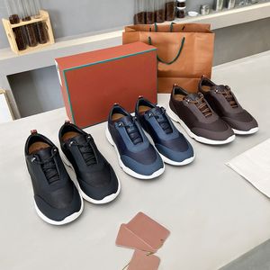 Comércio exterior lp sapatos masculinos 2023 novos esportes e sapatos casuais confortáveis couro fosco sola grossa tênis de corrida toe camada couro