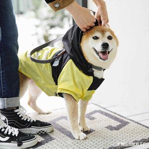 Kurtka psa ubrania pupy z kapturem puppy płaszcze deszczowe ciepłe bluza dla dużych średnich psów kostium odzieżowy HKD230814
