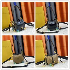 23SS Designer Mini Kova Omuz Çantası Küçük Vintage Monogramlar Deri Çanta Çanta Çanta Çanta Luxurys Bayanlar Crossbody Bag P82885