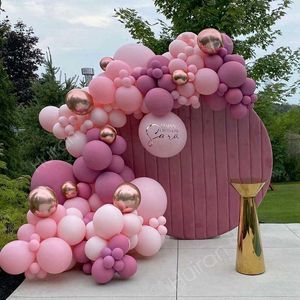 Decorazione Ghirlanda di palloncini rosa Decorazioni di buon compleanno Bambini Baby Shower Ragazza Globo Matrimonio Compleanno Palloncini Forniture