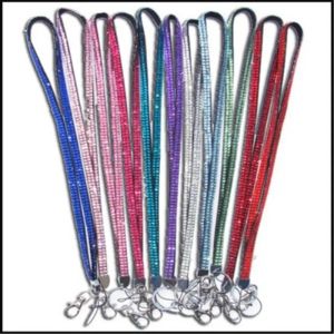 Großhandel Süßigkeiten Farben Strass Neckriemenkristall Lanyard mit Metallclip Multi -Farb -Diamant Lanyard für Handy -ID -Karte Neu LL