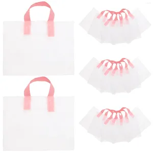 Storage Bags 50 Pcs Portable Grocery Bag Gift Hanging Plastic Small Business Shirt Shopping