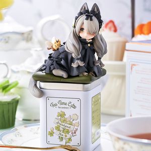 Figury zabawek akcji Ribose Kageboshi Tabby Pvc Figura Anime Cat Tea Party Teapot Model Toys Doll Prezent 230814