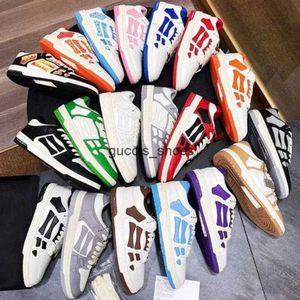 2023 NOWOŚĆ AMRI Skel Top Hi Sneakers Bandana Spring Sneaker Men Men Men Casual Buty Designer Low Shoe Skórzowe Kości Aplikacja Upper Eva Facted 35-45