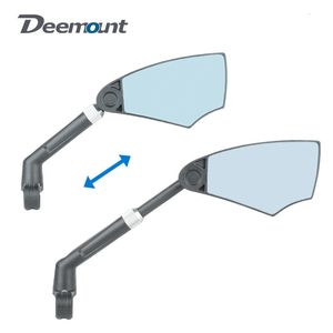 Grupki rowerowe Dual 360 ° Dostosuj teleskopowe tylne lusterka lusterka Obiektyw Niebieski Szklany Przechylanie Przechylne przechylenie boczne Monitor Reflektor 230814