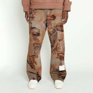 Herrenhosen 2023 Trend gedruckt mit mittlerer Taille Lose Casual Hosen Herren übergroßer Hip-Hop-Hosen-Designerstil