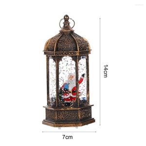 Party Decoration Christmas Snow Globe Lantern Night Light Merry Decor For Indoor Outdoor Patio Garden Xmas Gift Snowballs Lamp Year