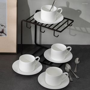 Tazze di piattini per caffè espresso tazza di caffè da viaggio doppio vetro estetico riutilizzabile mescolando set da pranzo cucina ceramica cucina ceramica