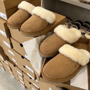 Klassisk design tasman uggslies tofflor tazz sandaler australien stövlar tofflor get coquette hud fårskinn varm päls fluff glider plysch ull skjuvande kvinnor behåller