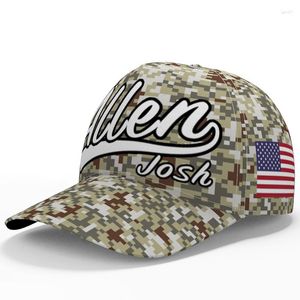 Custom Camo American patriotic baseball caps with Team Logo, Josh US Flag, and Free Custom Name and Number - Ideal for Football, Travel, Football and United State Headgear