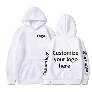 Erkek Hoodies Sweatshirts Özel Hoodie DIY Metin Çift Arkadaşlar Aile Görüntü Baskı Erkek Giyim Sports Boş Zaman Kazak Tarzı Sportsshirt 230814