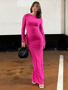 Casual Dresses Avrilyaan High Stretch Backless Sexy For Women 2023 Robes Elegant Party Evening Dress Bodycon Long Autumn Vestidos
