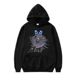 Autumn Winter Hoodie Cotton New Fashion 5555 Hoodies Letter Printed Clothes Hoodie High Quality Foam Print Spider Web Graphic Pink Sweatshirts Pullover