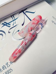 Fountain Pens Fanyangtan Cam Dip Kalemi Yaratıcı Renk Testi Akrilik Reçine Gövde 230814