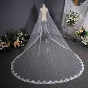 Bridal Veils Beauty 2023 Fashion Luxury Wedding for Women Ivory Lace Edge Big Accessori