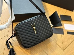 Ny Mini Lou Camera Bag 5A Kvinnor Designer Väskor axelväskor lyxiga mode äkta läder messenger kedja väskor handväska totes väska plånbok