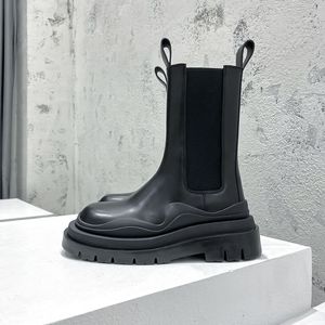 Martin Çift Çift Chelsea Boots deri orta bacak B V Erkek ve Kadın Botları Lüks Tasarımcı Yeni Sabit Sonbahar ve Kış Platformu Yükseklik Bot Boyutları 35-46 +Kutu