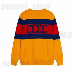 Luxury mens Sweater jumper jacquard letter knit patchwork 100 blue red yellow color clothing pullover Designer sweatshirt woollen woolly