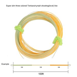 ブレードラインaventikスーパースリム3色のテンカラフィッシングラインニンフシューティングフライフィッシングライン0.55mm 100フィート230812