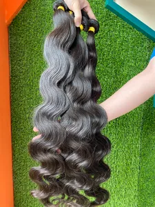 Бразильская перуанская малазийская индийская индийская волоса волна волнистые волосы наращивание 3 пучки, продаваемые сырой девственной remy remy, человеческие волосы плетения