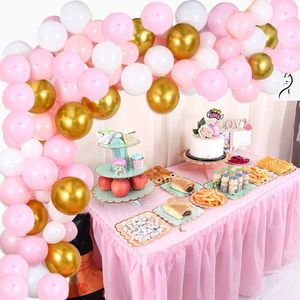 Decoration 112Pcs White Pink Balloons For Girl's Birthday Baby Shower Wedding Bridal Shower Marriage Proposal Decorations