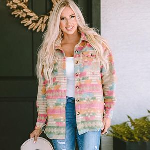 Giacche da donna 2023 Giacca invernale vintage sciolta lana boho Coat bottoni casual tops casual