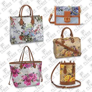 M21317 M81724 M21352 GARDEN PRINT Väska axelväskor Tote Kvinnor Fashion Luxur Designer Handväska Crossbody Messenger Väskor Toppkvalitet M21233 M21266