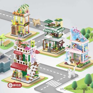 Bloklar Mini City Mağazaları Street View Minyatür Cafe Mimarisi Food House Kahve Dükkanı Model Yapı Blokları Arkadaşlar Çocuk Oyuncakları R230814