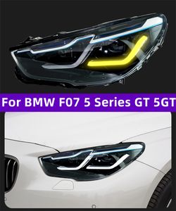 Carro escondeu lâmpada de cabeça para bmw f07 série 5 gt 5gt led anjo olho luzes diurnas sinal lâmpada dianteira