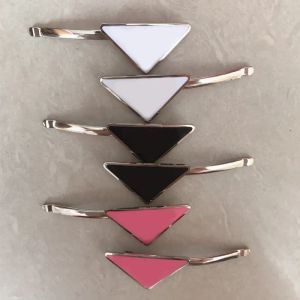 New listing simple hairpin classic triangle hairpin 3 color women letter metal hairpin fashion hair accessories childrens gift holiday dress 01