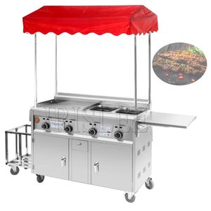 Multi-function Teppanyaki Oden Fried Food Cart