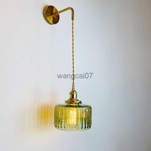 Vägglampor noridc hängande säng lampor vägglampa hem sovrum dekoration läsning monterad modern justerbar ledning vägglampor glas hkd230814