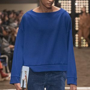 Le felpe con cappuccio per uomini sciolgono grandi dimensioni della moda per maglione pullover collare personalizzati per la tendenza della spalla casual