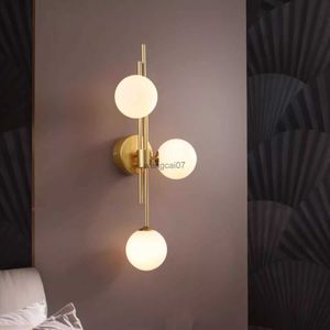 Wall Lamps 2023 Modern Led Glass Ball Wall Lamp For Living Room Study Bedside Loft Home Bathroom Mirror Light HKD230814