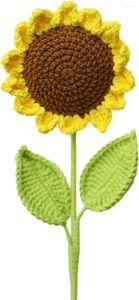 Dekorative Blumen Häkeln Sonnenblumen | Handgestrickte künstliche Dekoration Strickdekor Wall De