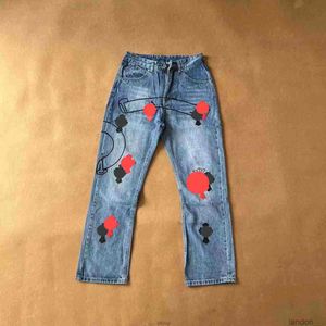 2023 Designer Heart Ch Jeans for Womens Mens Make Old Washed Pants Straight Trousers Letter Prints Woman Man Casual Long Style Bottoms Y0px N1ix CS0I