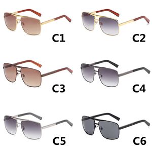 Erkekler Tasarımcı Güneş Gözlüğü Klasik Metal Çerçeve Sürüş Güneş Gözlükleri Adam Kare Ayna Tonları UV400 Gözlük