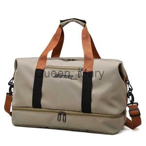 Duffel Bags Sacos de viagem para homens homens de grande capacidade Ginástica Bag de esportes turísticos Big Sac Voyage feminino Mensageiro seco e bagagem molhada Bolsa J230815