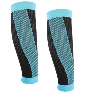 Joelheiras 1 par bezerro mangas de compressão tampas respiráveis ​​elásticas para homens exercícios