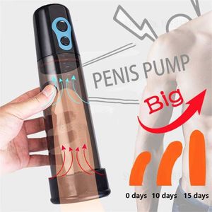 Sex Toy Massager Penis Vakuumpump kukförbättring erektion elektrisk pennispumpar Masturbator Vuxenvaror för män