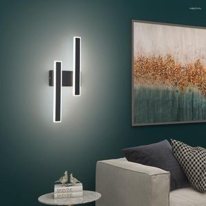 Wandlampen Nordic LED Minimalist Long Strip Schwarze Gold Hintergrund Leuchten für Wohnzimmer Schlafzimmer Studie Dekoration Gerechtigkeit Glanz