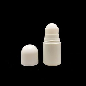 30ml rolo de plástico em garrafas branco rolo vazio garrafa 30cc rol-on garrafa de bola desodorante perfume loção recipiente de luz waisb